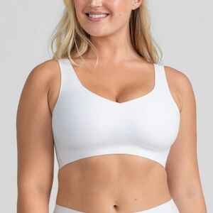 Honeylove White Pullover V Neck Padded Bra XL